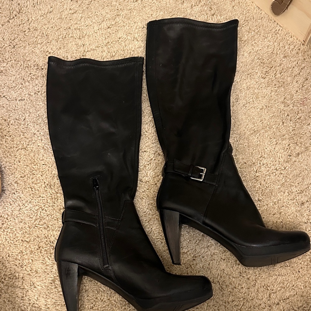 Nine West Black Heeled Boots